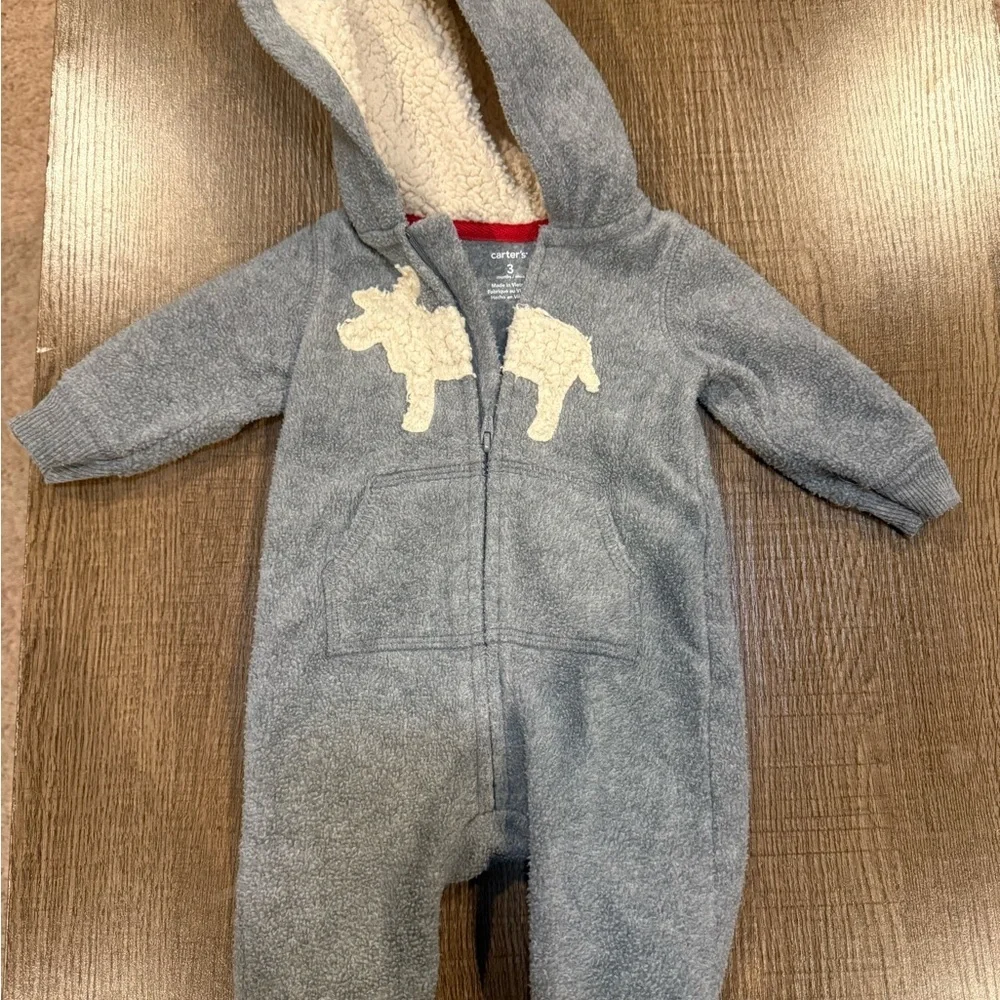 Carter's Gray, White, and Brown Kids Footies Set - Picture 6 of 6